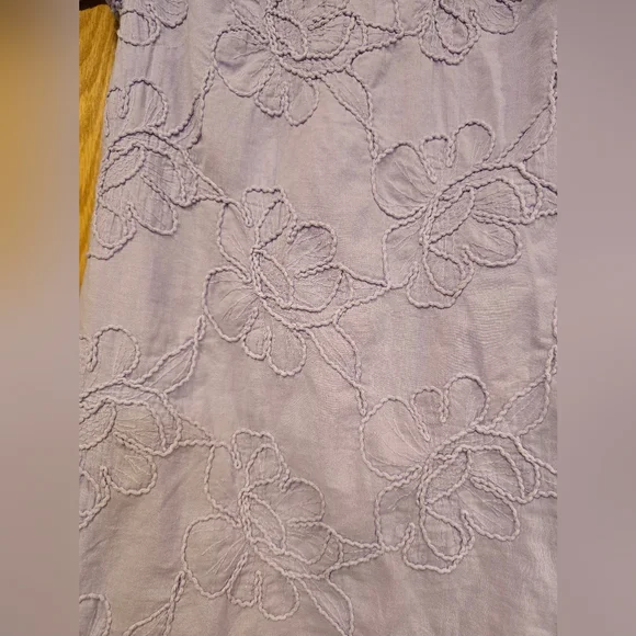 J.Crew Eyelet puff-sleeve mini dress :$128 Vintage Lilac size 4 - Picture 6 of 13